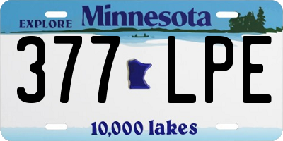 MN license plate 377LPE