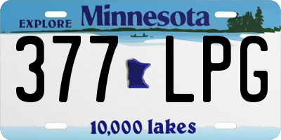 MN license plate 377LPG