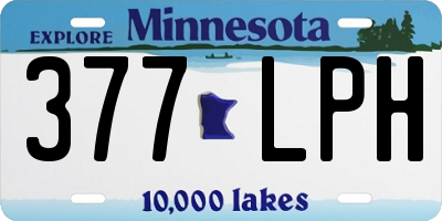 MN license plate 377LPH