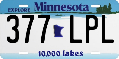 MN license plate 377LPL