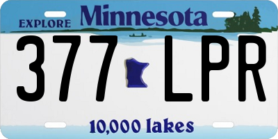 MN license plate 377LPR