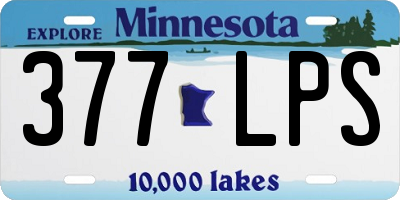 MN license plate 377LPS
