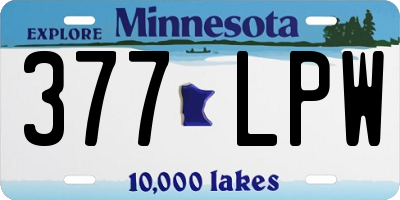 MN license plate 377LPW