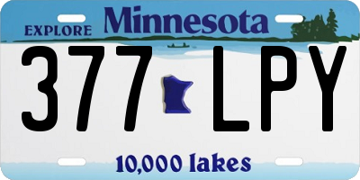 MN license plate 377LPY