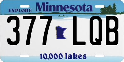 MN license plate 377LQB