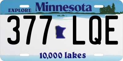 MN license plate 377LQE