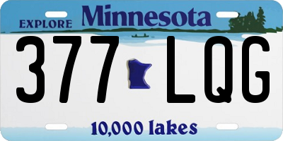 MN license plate 377LQG