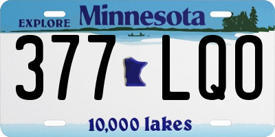 MN license plate 377LQO