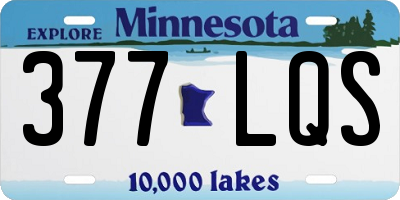 MN license plate 377LQS