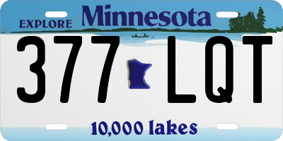 MN license plate 377LQT