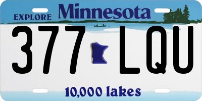 MN license plate 377LQU