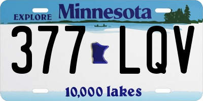 MN license plate 377LQV