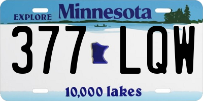 MN license plate 377LQW
