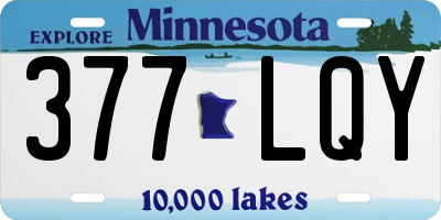 MN license plate 377LQY