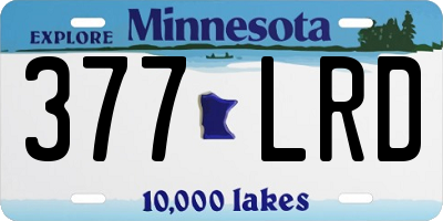 MN license plate 377LRD