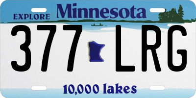 MN license plate 377LRG