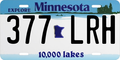 MN license plate 377LRH