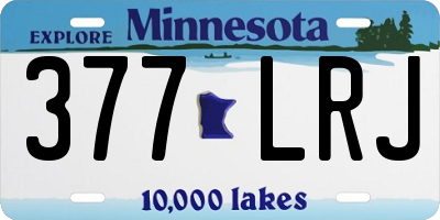 MN license plate 377LRJ
