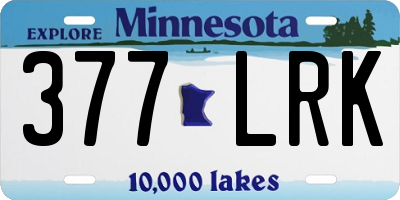 MN license plate 377LRK
