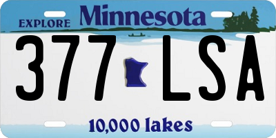 MN license plate 377LSA