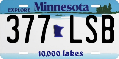 MN license plate 377LSB