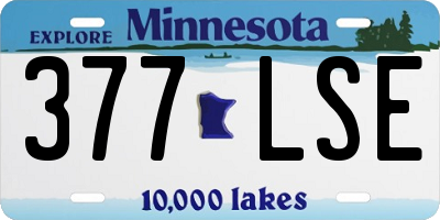 MN license plate 377LSE