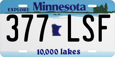 MN license plate 377LSF