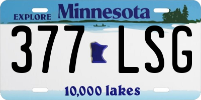 MN license plate 377LSG