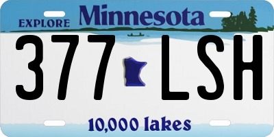MN license plate 377LSH