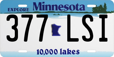 MN license plate 377LSI