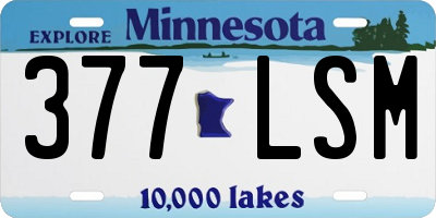 MN license plate 377LSM