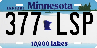 MN license plate 377LSP