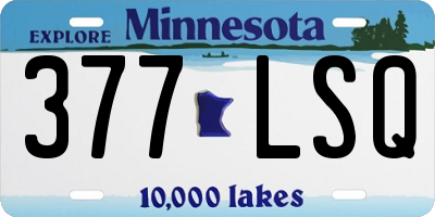MN license plate 377LSQ