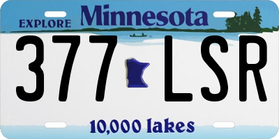 MN license plate 377LSR