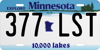 MN license plate 377LST
