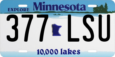 MN license plate 377LSU