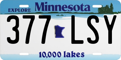 MN license plate 377LSY