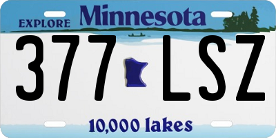 MN license plate 377LSZ
