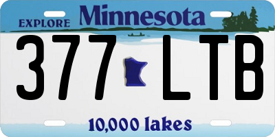 MN license plate 377LTB