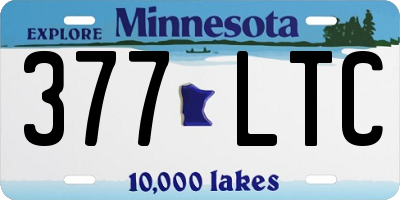 MN license plate 377LTC