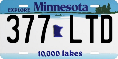 MN license plate 377LTD