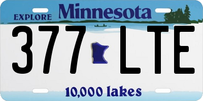 MN license plate 377LTE