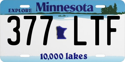 MN license plate 377LTF