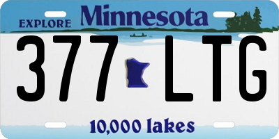 MN license plate 377LTG