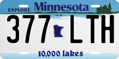 MN license plate 377LTH