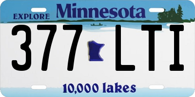 MN license plate 377LTI