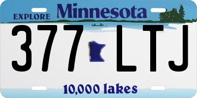 MN license plate 377LTJ