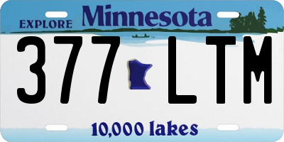 MN license plate 377LTM