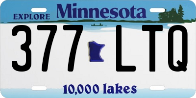 MN license plate 377LTQ