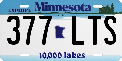 MN license plate 377LTS